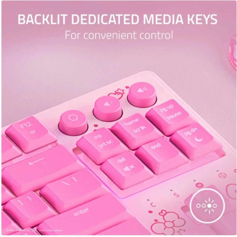 BNIB Razer x Hello Kitty Ornata v3 Tenkeyless Gaming Keyboard, Pink